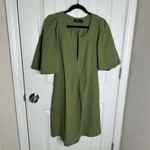Tuckernuck‎ Pomander place green Finley flutter cotton dress size large vacation thumbnail 2