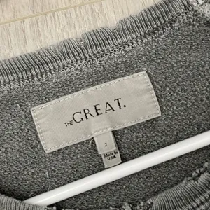 The Great. Sweatshirt crewneck distressed raglan unisex Gray (medium) loungewear thumbnail 2