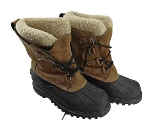 L.L.Bean Brown Suede Wool-Lined Sherpa Snow Winter Boots Womens 8 thumbnail 1