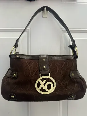 Y2K Vintage XOXO Brown Shoulder Bag with Gold Accent thumbnail 10