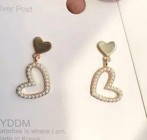 Gold Plated Heart Earrings thumbnail 1
