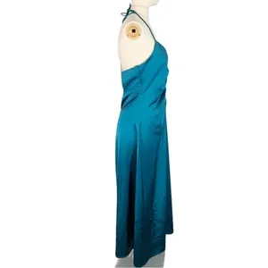 Jason Wu Satin Halter Open Back Midi Slip Dress Size Large thumbnail 5