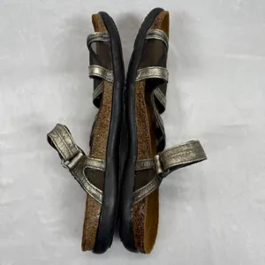 Naot Yarrow Sandals Metallic‎ Leather Comfort Adjustable Strap Size 40 thumbnail 9
