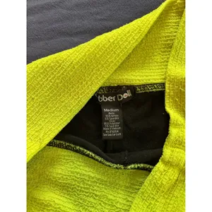 Rubber Doll Womens Flare Yoga Pants Neon Yellow Smocked Waist Athletic Trousers thumbnail 10