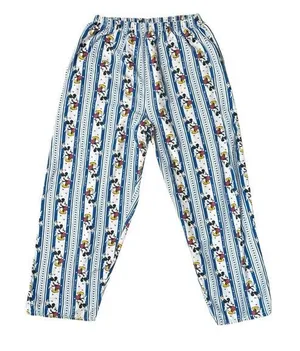Vintage Disney Mickey Mouse‎ Blue Striped Pajama Bottoms Size Large thumbnail 1