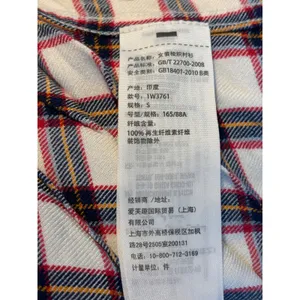 Abercrombie & Fitch Womens Plaid Button Down Shirt White Red Blue Small 1W3761 thumbnail 7