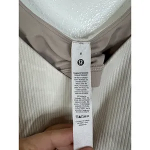 Lululemon Align Ribbed Tank Top Shine Bone Radiate Transparent Foil Sz 6 LW1EQVS thumbnail 5