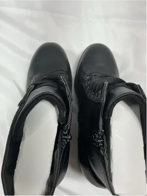 Womans New Bamboo Chief Combat Ankle Boots Size 9 Black thumbnail 5