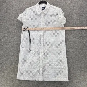 Gap Eyelet Shirt Dress‎ White Small thumbnail 17