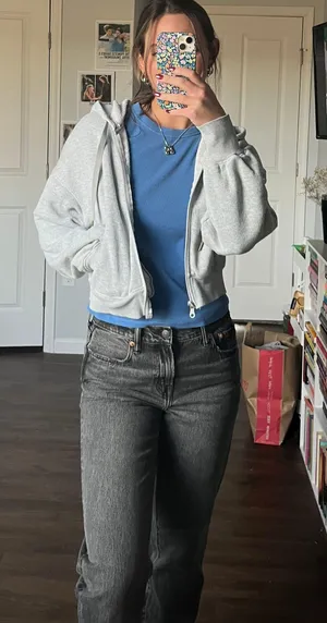 Aerie Offline  Cropped Zip Up thumbnail 2