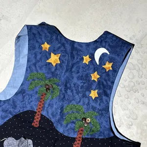 Womens Handmade Vest Womens L XL Noah's Ark Applique Folk Art Animal Theme Retro thumbnail 12