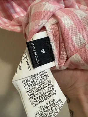 SHEIN Pink and White Gingham Mini Dress thumbnail 3