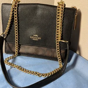 Coach Black and Brown signature Crossbody Bag thumbnail 1
