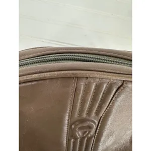 Vintage Etienne Aigner Crossbody Small Bag Purse Taupe Leather‎ Logo Zip Earthy thumbnail 3