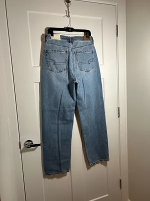 American Eagle Size 12 baggy mom jeans super high rise thumbnail 9