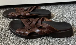Timberland Women’s Brown Braided Leather Sandals Smart Comfort System Size 7.5‎ thumbnail 1