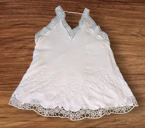 ASTR Embroidered Tunic Tank Top Ivory Size Large thumbnail 2