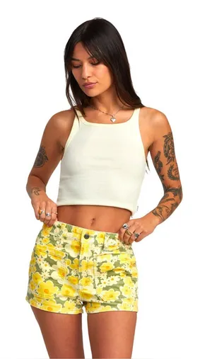RVCA Bella Cord Shorts in Fern. Size 26 thumbnail 1