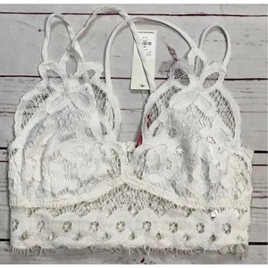Francesca’s Dina Be Ivory Lace Bralette Size XS thumbnail 3