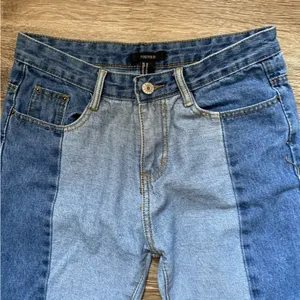 Forever 21 Two Tone Patchwork Raw Hem Jeans Size Medium thumbnail 7