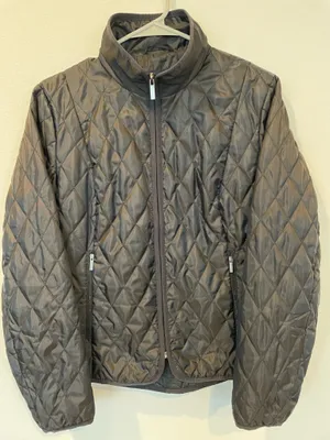 Lands’ End Women’s Black Quilted Zip Lightweight Primaloft Jacket Size S 6-8 thumbnail 1