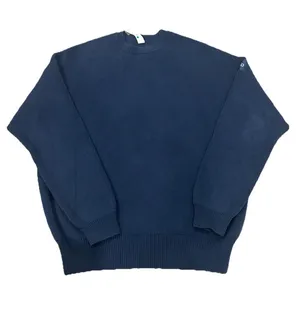 Alo Yoga Scholar Ribbed Knit Oversized Crewneck Sweater Navy Blue Size XS thumbnail 1