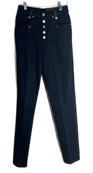 Vintage high waist lawman western denim jeans in black cowboycore‎ size 25 thumbnail 1