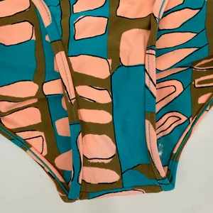 Volcom Bikini Bottom SZ Medium New Wave Brown Abstract Boho Surf Skater Swim NEW thumbnail 9