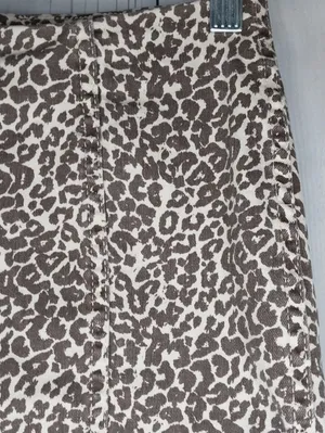 Free People Modern Femme Leopard Print Denim Mini Bohochic Indie Sleaze Skirt thumbnail 3
