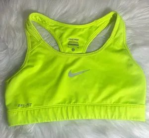 Nike Dri-Fit Pro Sport Bra Neón Yellow Size Small thumbnail 1