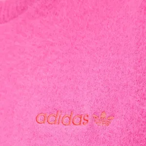 NWT adidas Fluffy Knitted Vest Fuzzy Soft Pink Red Small Semi Lucid Fuchsia thumbnail 5