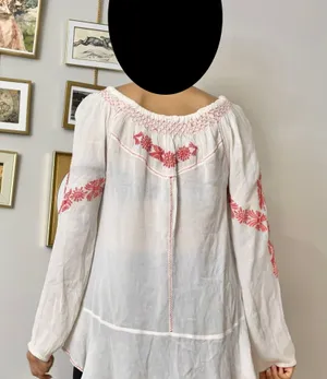 Free People Rolling Stone Woven Embroidered Top thumbnail 4