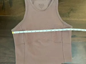 Athleta Salutation Ribbed Mix Tank Smoky Rose Mauve Size Medium thumbnail 6
