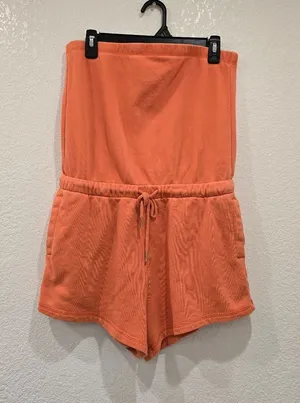 Jolyn Cotton Blend Romper M Orange Size M thumbnail 1
