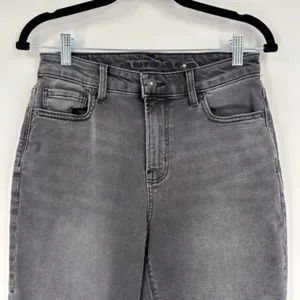 American Eagle Charcoal Gray Super Hi Rise Mom‎ Jeans Size 4 thumbnail 3