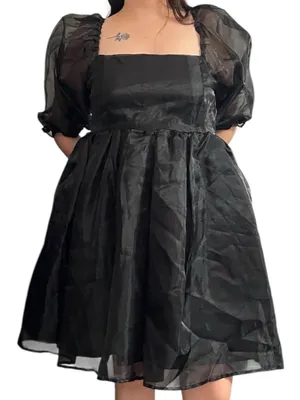 Black babydoll dress. thumbnail 1