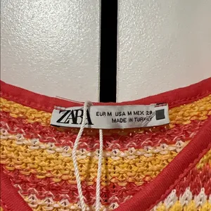 Zara | Striped Jacquard Crochet‎ Knit Midi Dress medium thumbnail 5