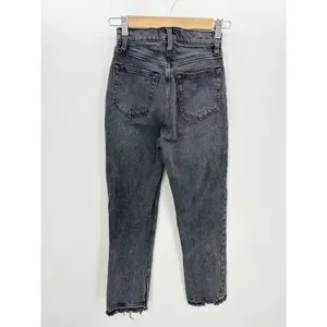 Abercrombie Fitch Curve Love Ultra High Rise Ankle Straight Jeans Black 00R‎ 24 thumbnail 2