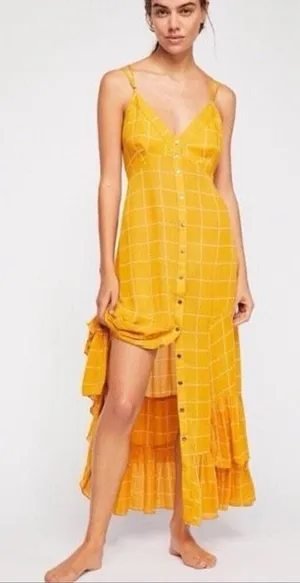 ✨Free Peo­ple Check Me Out Maxi Slip Sz XS Dress✨ thumbnail 1