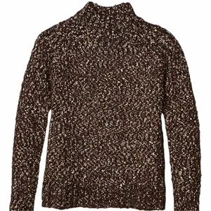 Kensie Brown Marled Mock Neck Boucle Knit Sweater Size Small NEW thumbnail 6