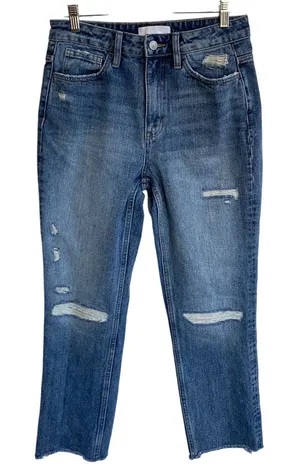 Vervet Blue Women's‎ Cotton Jeans 27X27" Distressed Raw Hem - Excellent thumbnail 1