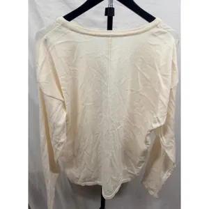 PACT $98 NWOT Women's Organic Cotton Classic Fine Knit Relaxed Cream Sweater L thumbnail 5