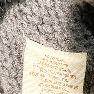 Free People Small‎ Wool Blend Cardigan Sweater Women's Lace Accent Gray Boho thumbnail 4