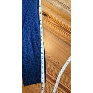 Renwick Women’s Leggings Sz LG Blue Cheetah‎ Print Yoga Pilates Running Gym Bike thumbnail 9
