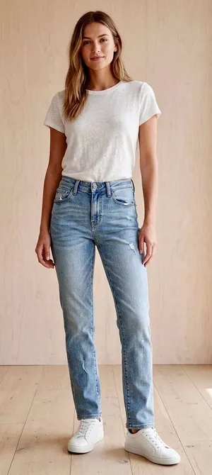 Risen Jeans Elevated Ease High Rise Straight Leg 25” Waist thumbnail 1