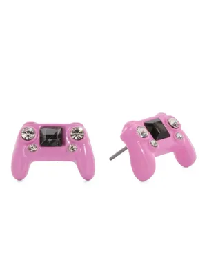 BETSEY JOHNSON Pink Game Controller Stud Earrings Gamer Girl Rhinestone Gift Box thumbnail 6