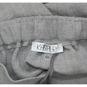 Kasper Straight Leg Pocketed Pull On Elastic Back Trouser Pants Pebble Gray L thumbnail 5