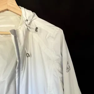 Gerry women's size medium‎ silver gray rain jacket hooded top full zip pockets thumbnail 2
