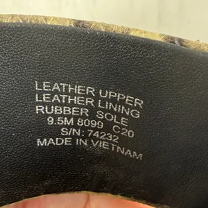 Tory Burch Miller Thong Sandals Snakeskin Print Leather Black Logo 9.5M 8099 C20 thumbnail 4