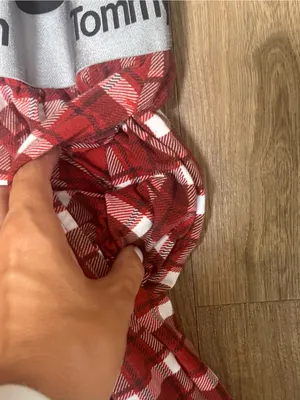 Tommy John Red & White Plaid Lounge Pajama Pants thumbnail 4